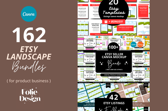 162 Etsy Landscape Templates Bundle: Elevate Your Shop's Visuals