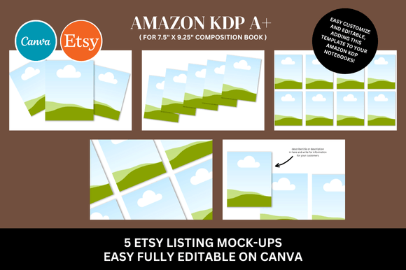 Amazon KDP A+ Canva Mockup Bundle: Elevate Your Designs