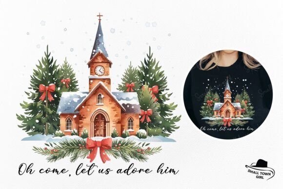 Boho Christian Jesus Christmas Tree Bow Design Elements