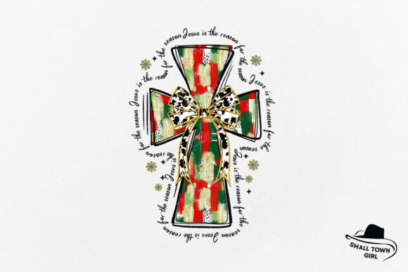 Colorful Coquette Glitter Jesus Cross: A Modern Design Asset