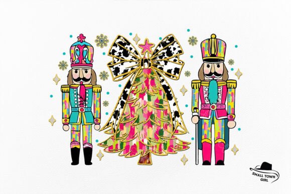 Coquette Glitter Christmas Nutcrackers for Festive Design
