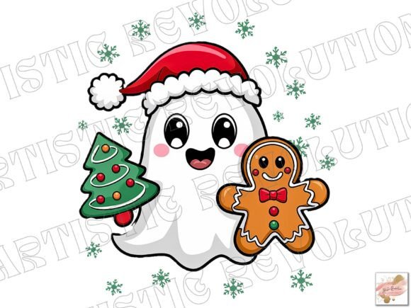 Enchant Your Holiday Designs with a Cute Christmas Ghost PNG