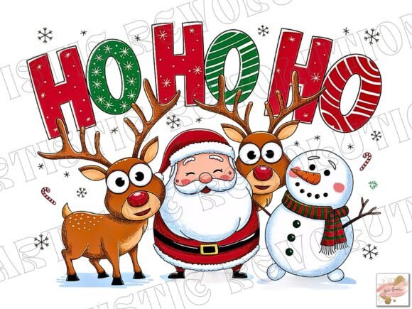 Festive Design Assets: Santa & Reindeer PNGs