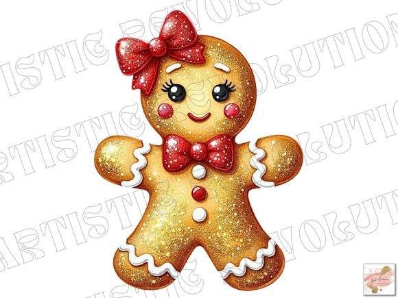 Girly Gingerbread PNGs for Festive Design Projects