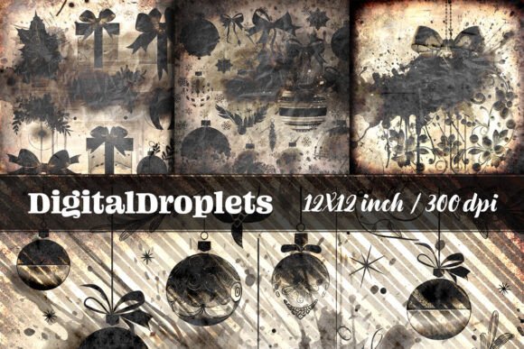 Grungy Christmas Vol.1 | Vintage Paper Textures for Design