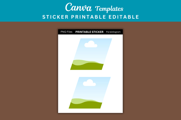 Modern Geometric Stickers: The Parallelogram Sticker Printable