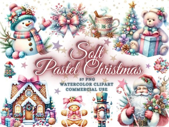 Pastel Christmas Clipart Bundle: A Designer's Guide to Festive Projects
