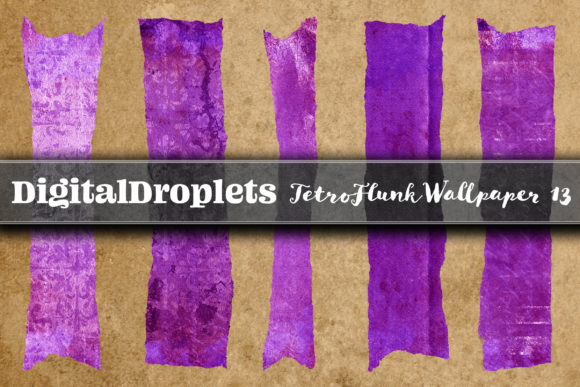 TetroFlunkWallpaper 13 Washi Tapes: Digital Design Assets