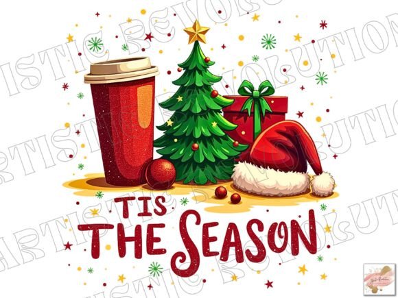 Tis the Season Christmas Sublimation PNG for Festive Designs