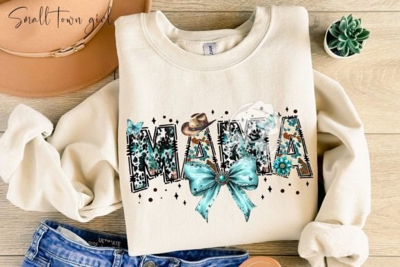 Western Mama Cowhide Coquette Bow Png: Design Asset & Applications